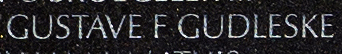 Engraved name on The Wall of Captain Gustave F. Gudleske, U.S. Army
